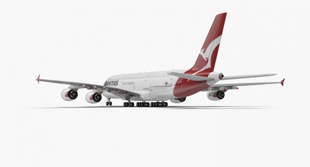 3D Airbus A380-1000 Qantas model